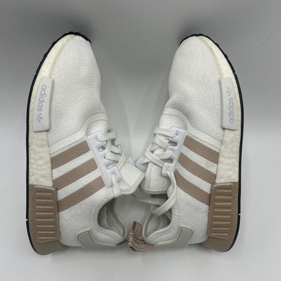 Adidas NMD R1 Womens Size 8.5 White Beige Athletic Running Shoes Sneakers FV2475 - Picture 6 of 9